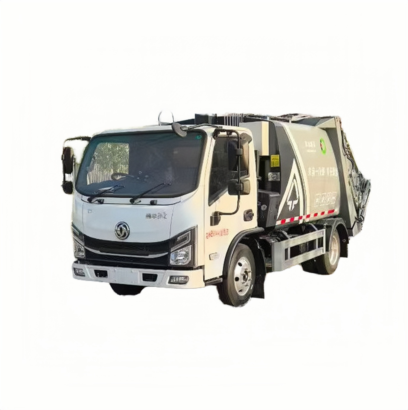 Dongfeng 5m&sup3; Compact Compressed Sampah Truck  Keupayaan Letak Kereta Bawah Tanah & Euro Sta