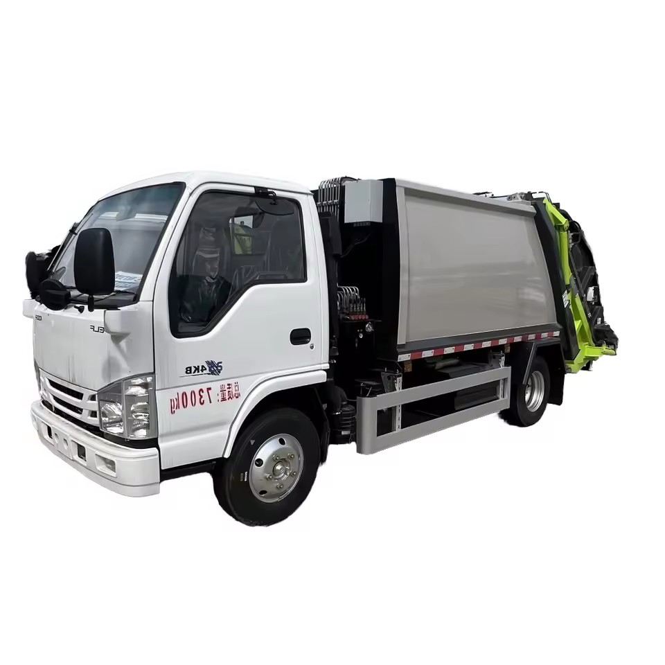 ISUZU ELF 4X2 Truk Sampah Jenama Terkenal Pemampatan Kecil Sepenuhnya Fesyen Berat Ringan Kuasa Ting