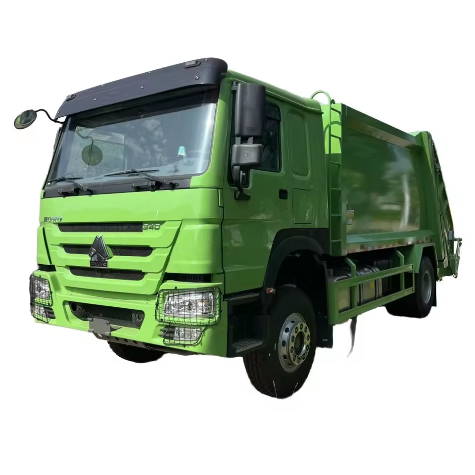 Sinotruk 4x2 Loader Belakang Sampah Compactor Truk Enjin Diesel, Transmisi Manual Berat Tugas Teras