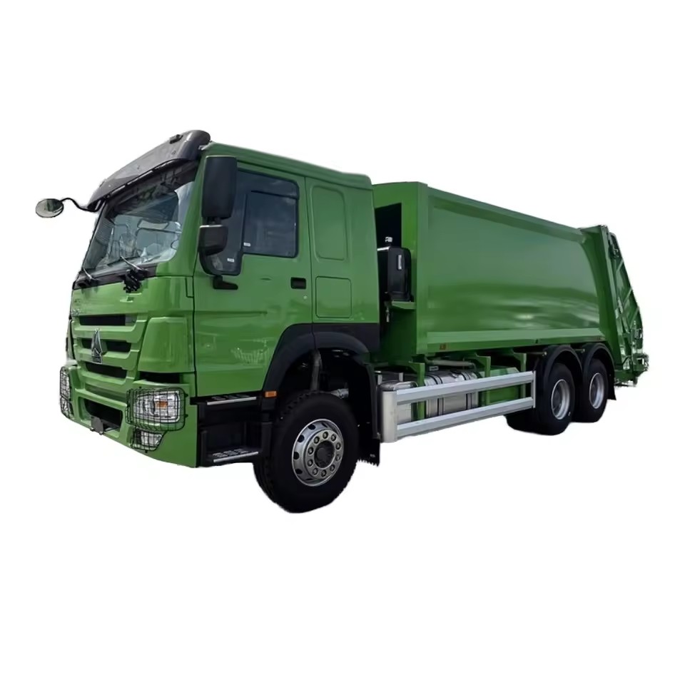 Sinotruk Howo 20 CBM Loader Belakang Compactor Sampah Truk 6x4 Manual Diesel Termampat Sisa Termasuk