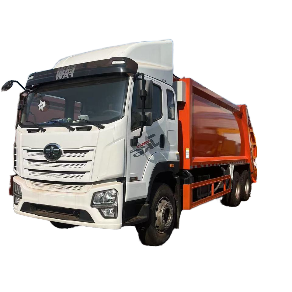 4x2 Diesel Rear-Loading Sampah Truck  Manual Transmission Compactor Dengan Powertrain Yang Dikuatkan