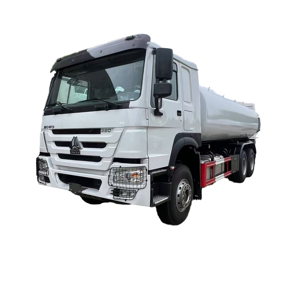 HOWO 6x4 Trak Tangki Air 12,000-20,000L Trak Penyemprot Air Keluli Tahan Karat Untuk Pembinaan / Jal
