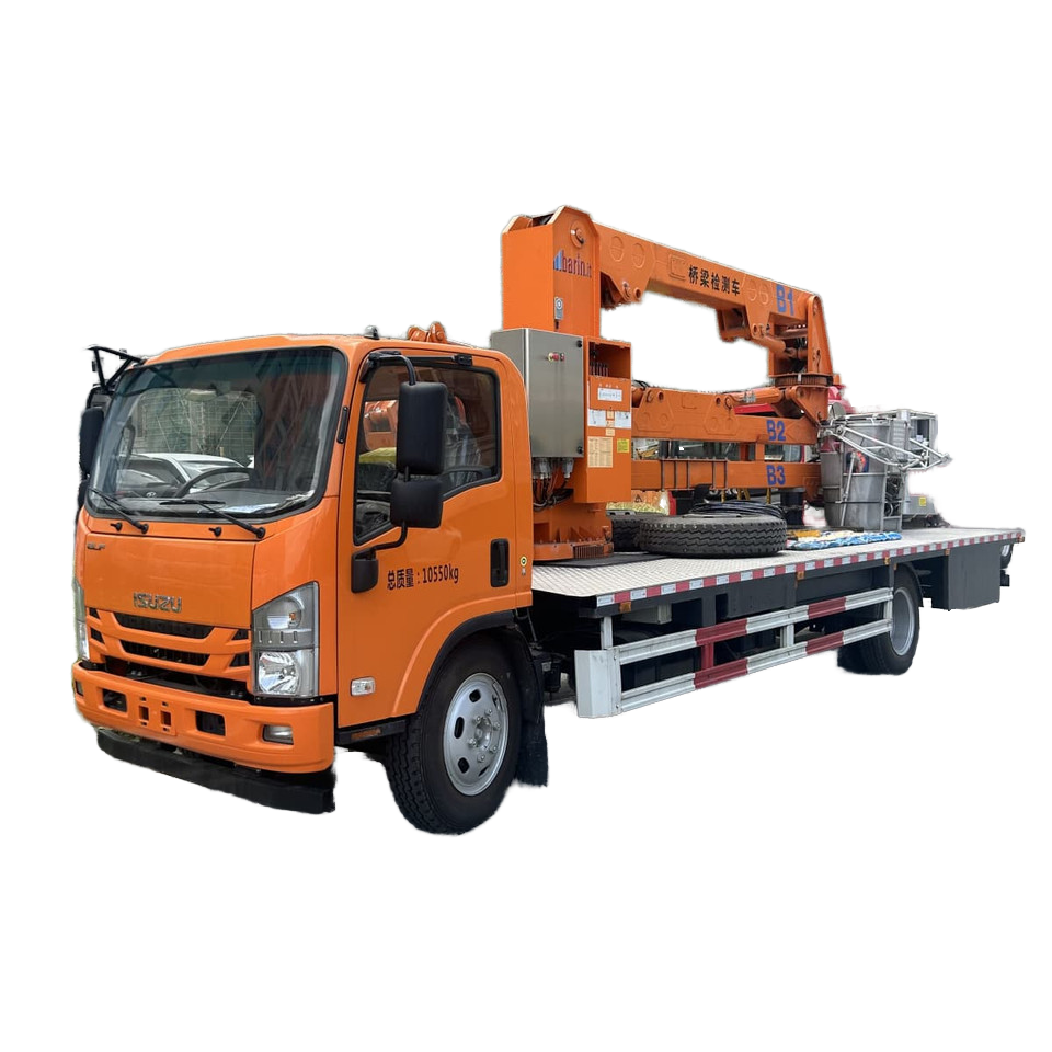 4 * 2 Isuzu Bridge Inspection Truck, Platform Kerja Mudah Alih Dengan Boom Hidraulik 18-22m, EN / AS