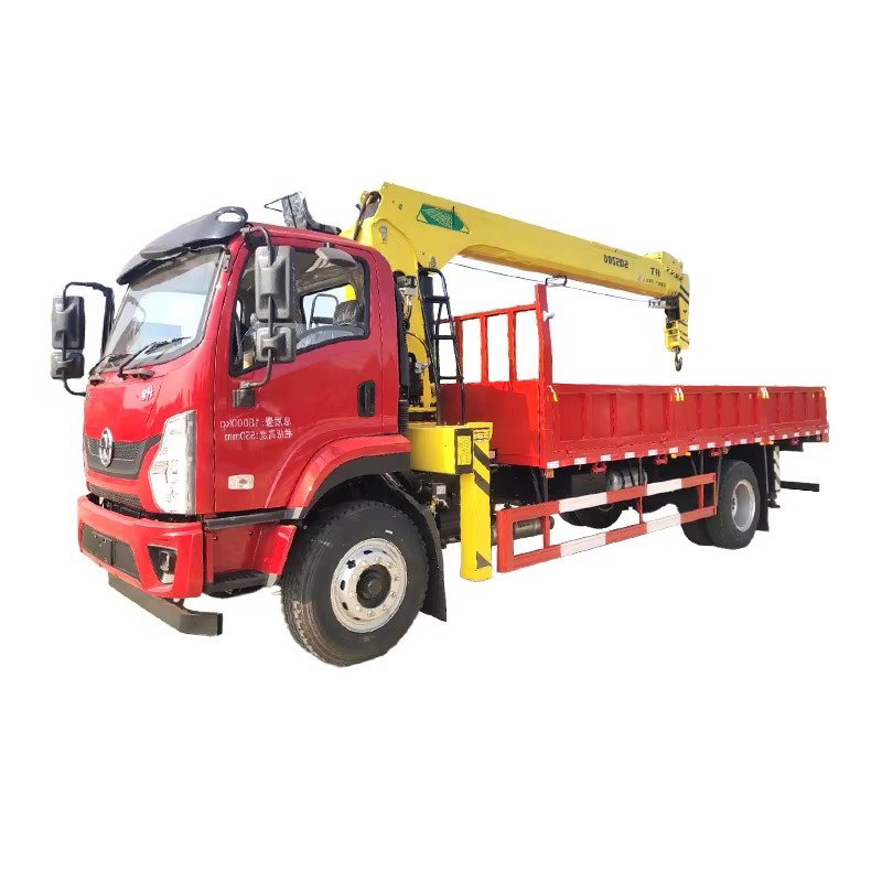 Shacman 4x2 Kargo Crane Truck 8 Ton Truck Mounted Crane Telescopic Boom Crane Untuk Angkat Berat