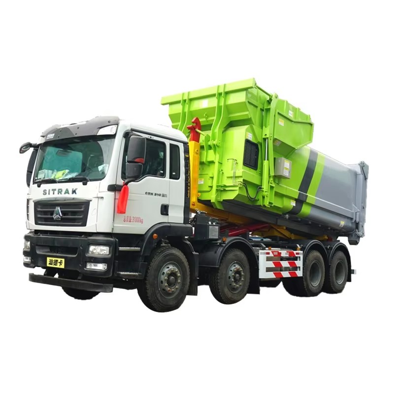 Sinotruk Sitrak 20 Ton 25 Ton Hook Lift Sampah Truk 8x4 Berat Roll Off Sampah Truk Diesel Sisa