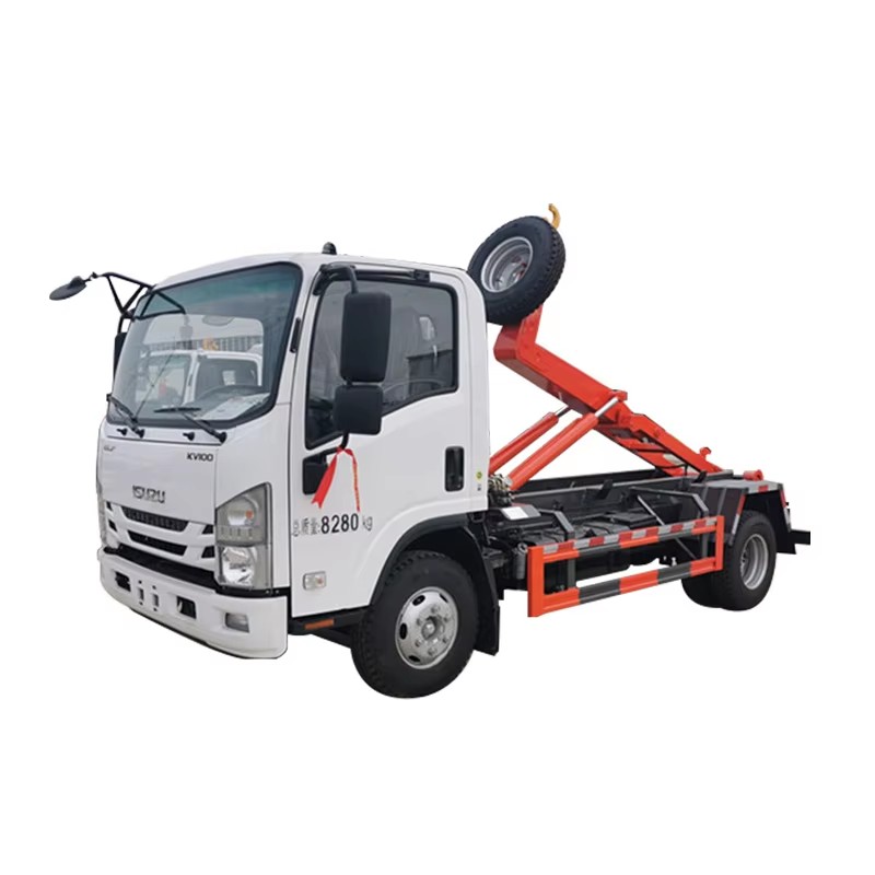 Jepun Jenama ELF KV100 Roll Off Mini Hook Lift Sampah Truk Pengumpulan Sampah Diesel