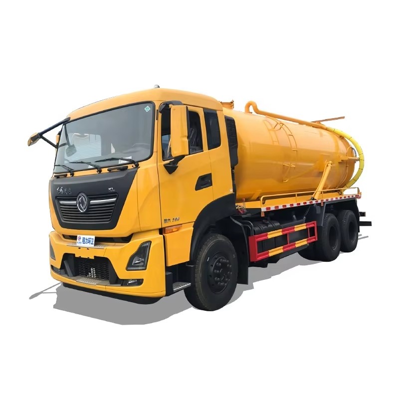 Dongfeng 20 CBM Sewage Suction Truck 6 X 4 Septic Pump Truck Tekanan Tinggi Vakum