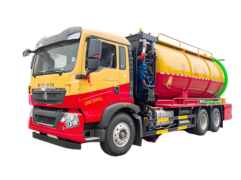 Howo 22000L Sewage Suction Cleaning Truck 6x4 Septic Fecal Suction Truck Dengan Tekanan Tinggi C