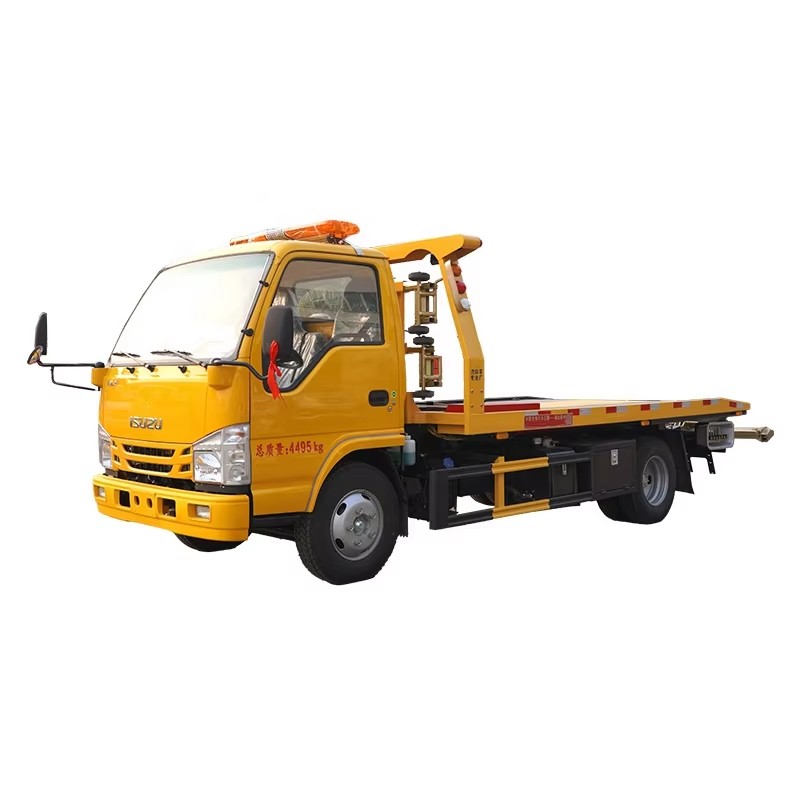 1SUZU ELF 4x2 Flatbed Wrecker Towing Truck Mini Road Wrecker Truck Untuk Penyelamatan Kenderaan