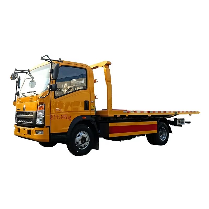 Howo 5 Ton Wrecker Tow Truck Platform Flatbed 4x2 Road Wrecker Truck Untuk Dijual