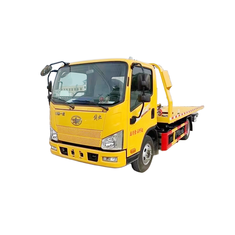 FAW 4x2 Flatbed Wrecker Towing Truck Truck Road Wrecker Kecil Untuk Penyelamatan Kenderaan