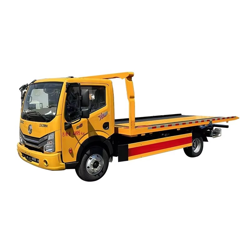 Dongfeng Flatbed Wrecker Towing Truck Flatbed 4x2 Road Wrecker Truck Untuk Penyelamatan Kenderaan