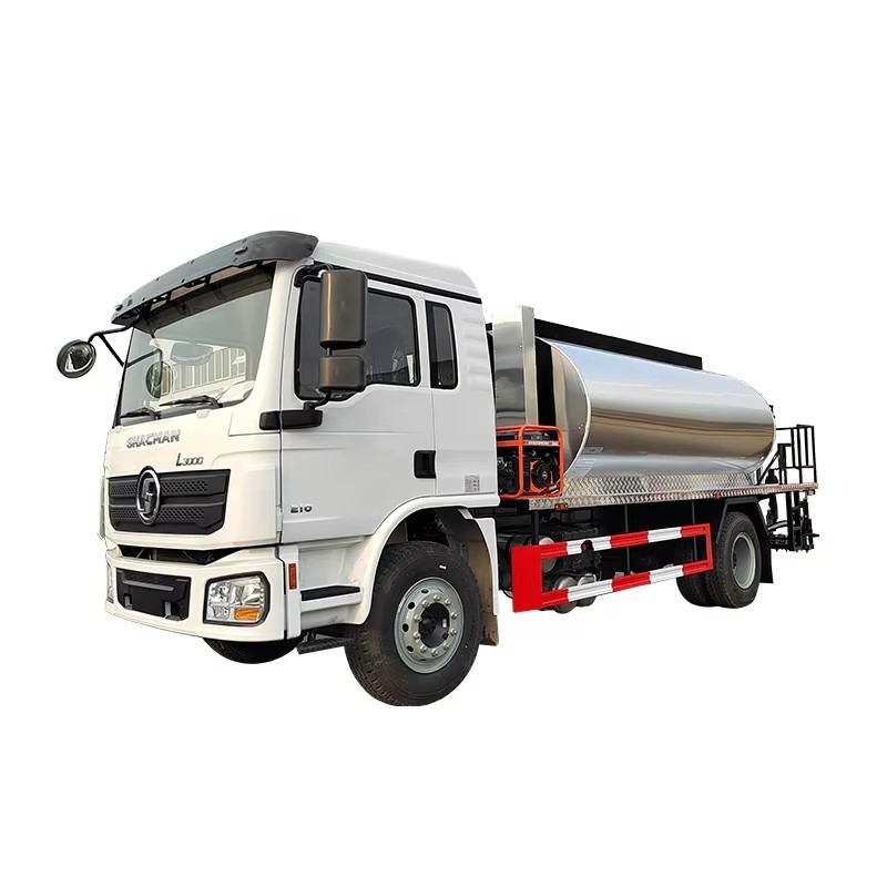 Shacman L3000 5 Ton 7 Ton Trak Pengedar Asfalt Trak Penyemprot Bitumen Minyak Panas Untuk Dijual