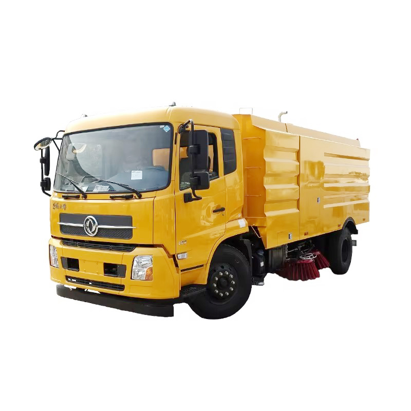 Dongfeng KR 8000 Liter Street Sweeper Truck Tekanan Tinggi Truk Pembersihan Jalan Vakum Untuk Lapang