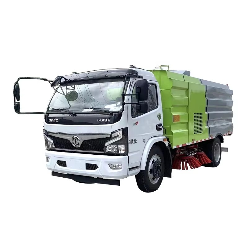 Kilang Jualan Langsung Dongfeng Vacuum Road Sweeper Truck 6000L Street Cleaning Washing Truck Untuk 