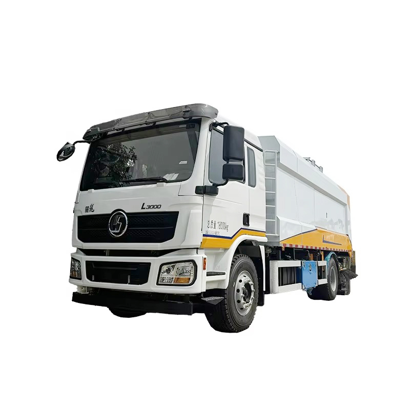 Shacman L3000 12000L Intelligence Vacuum Road Sweeper Truck Tekanan Tinggi Truk Pembersihan Jalan