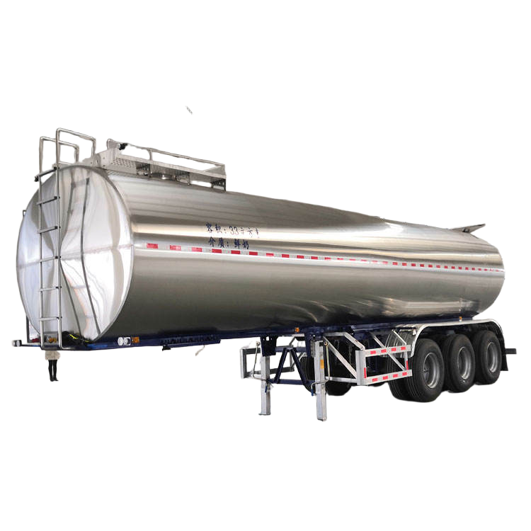 Baru 35-50 Meter Kubik Keluli Tahan Karat Tangki Susu Trak Semitrailer Dengan Makanan Cecair 35cbm T