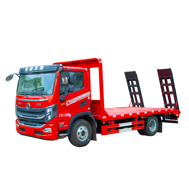 Pembersihan Dongfeng 4x2 Diesel 6-ton Trak Platform Kecil Dengan Tangga - Untuk Pengangkutan Tra