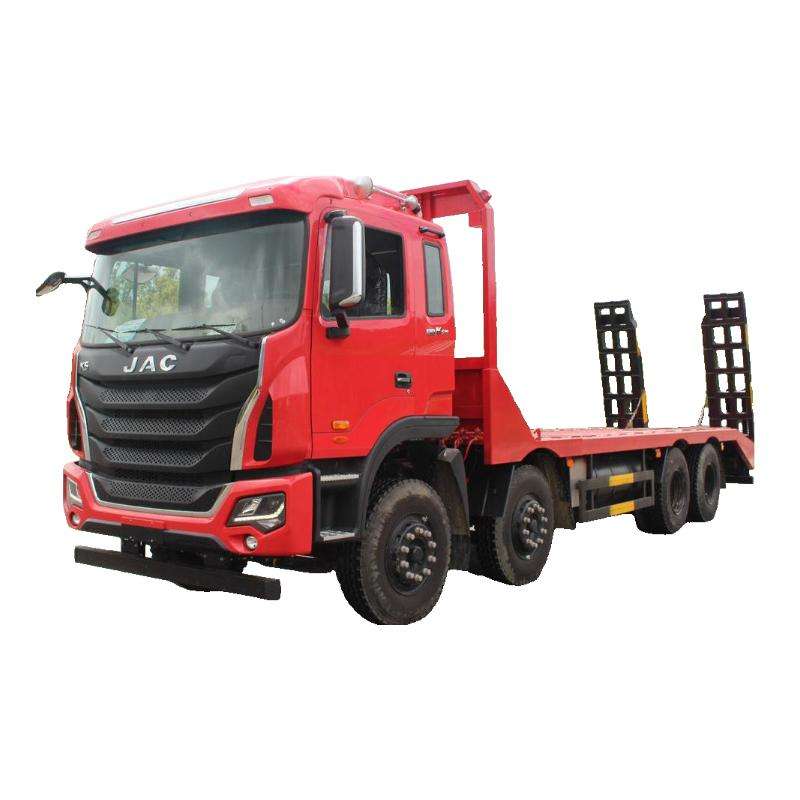 25-tan Tahan Lama 8x4 Trak Datar Dengan Tangga Belakang, Sesuai Untuk Penggali Dan Pengangkutan Load