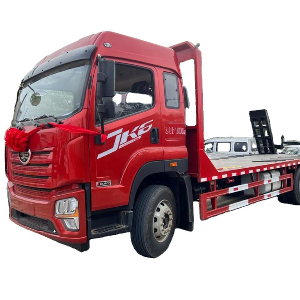 China Jualan Kilang Asli FAW 4x2 Diesel Flatbed Tow Trak Sederhana