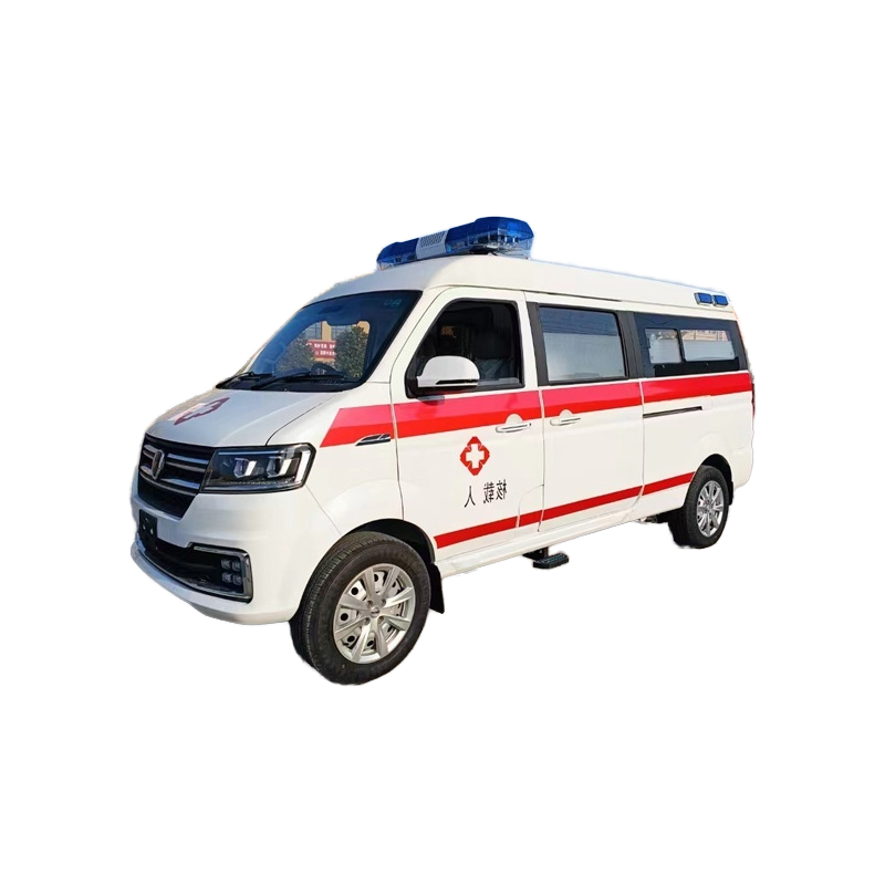 Keadaan Baru Jinbei Hiace 1.5L Trak Penyelamatan Ambulans Bahan Bakar Diesel Untuk Pemindahan Pesaki