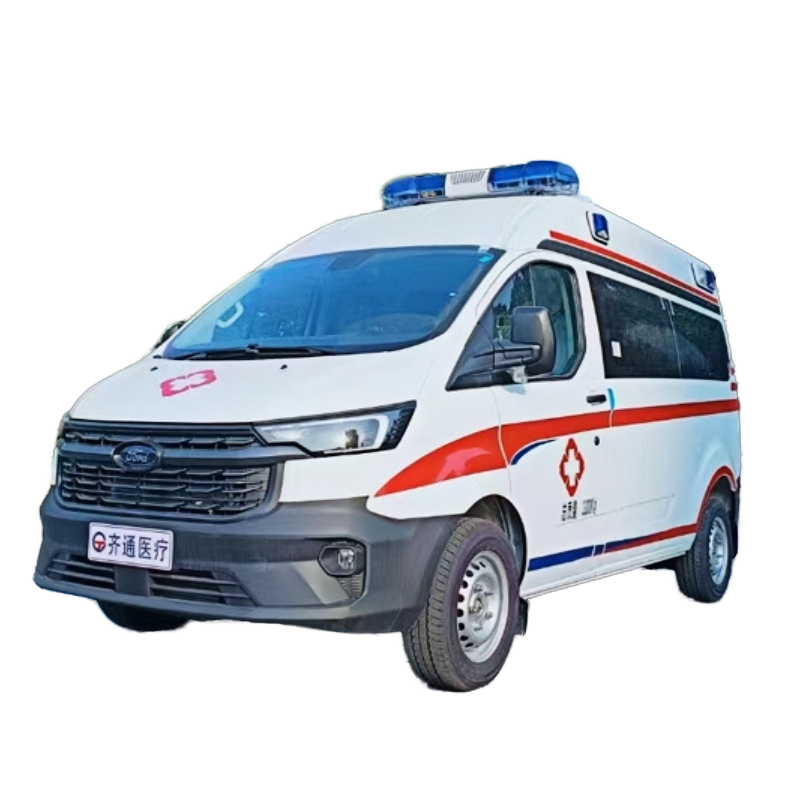 Jenama Baru Ford V362 4 * 2 Ambulans Penjagaan Kecemasan Dengan Pasukan Paramedik