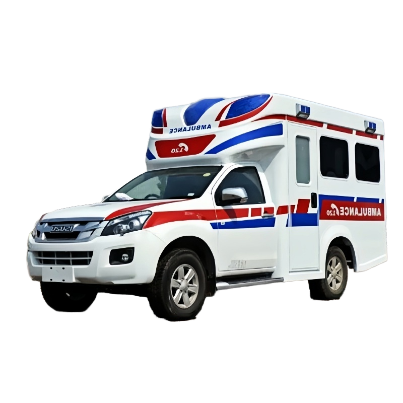 Baru 1SUZU Pickup 4x4 Ambulans Euro 3 Emisi Penghantaran Automatik Gasolin Powered 141hp 6-perso