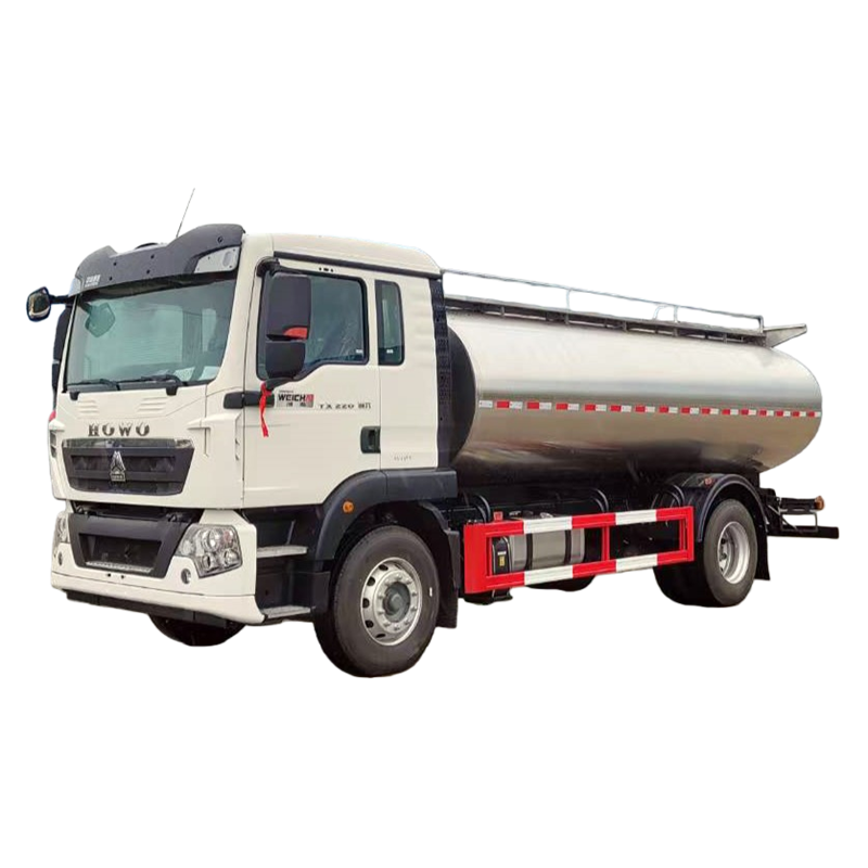 Jenama Baru Sinotruk Howo 4X2 15000L Trak Tanker Susu 15m&sup3; Trak Pengangkutan Susu Keluli Tahan 