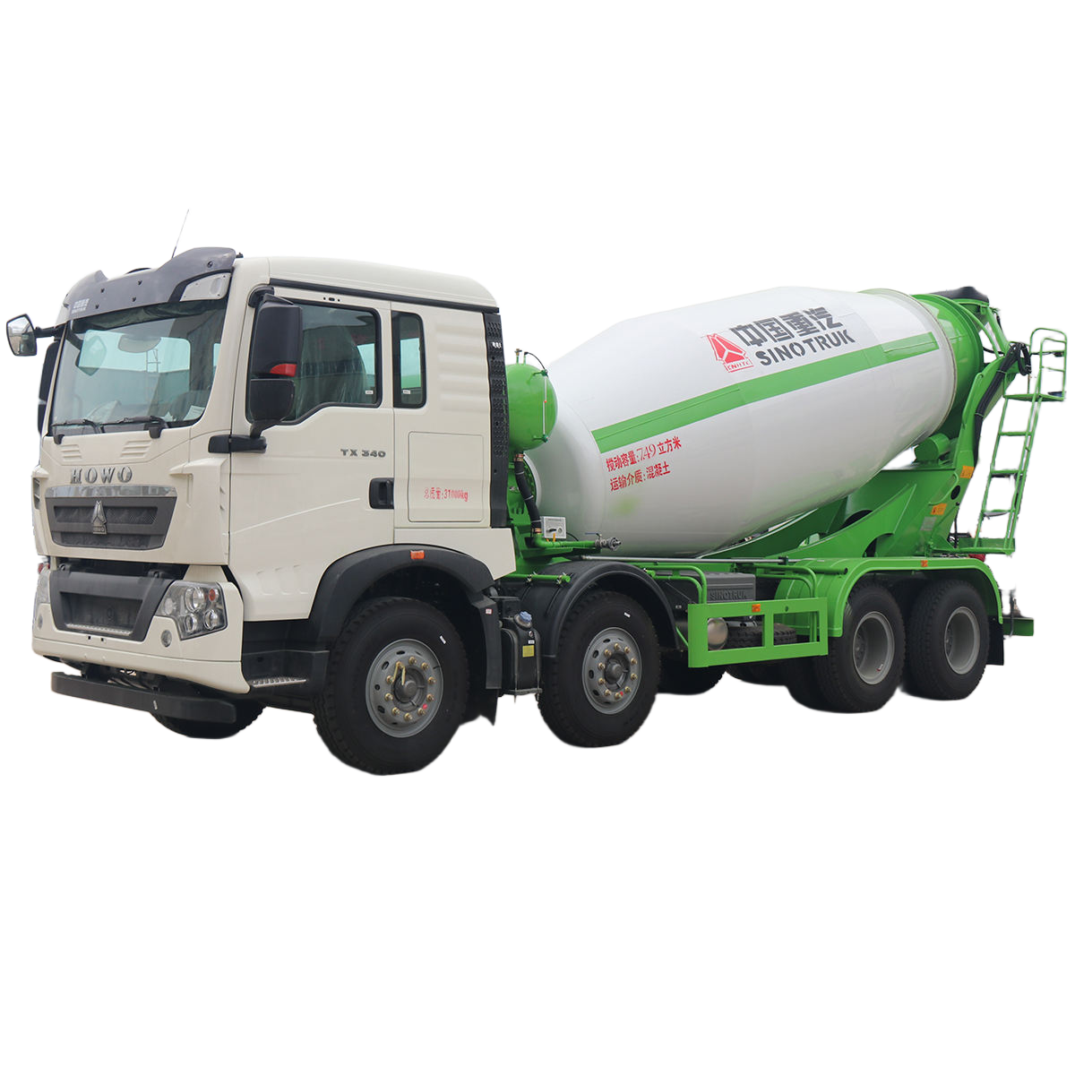 HOWO TX 8x4 12m&sup3; Konkrit Mixer Trak Pembinaan Mixer Konkrit Mixer Untuk Dijual Konkrit Mixi