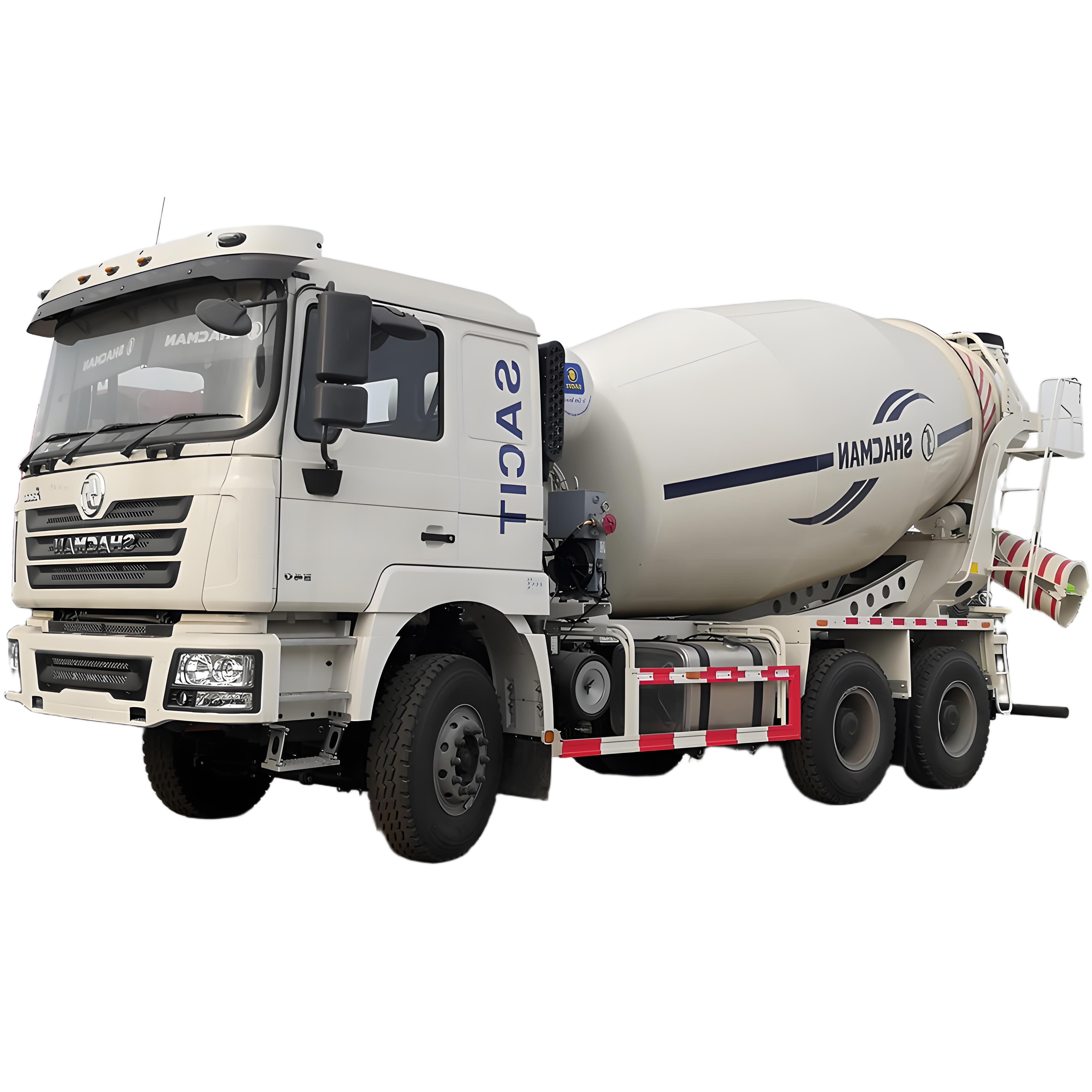 SHACMAN Enjin Diesel Concrete Mixer Drum Concrete Mixer Konkrit Mudah Alih