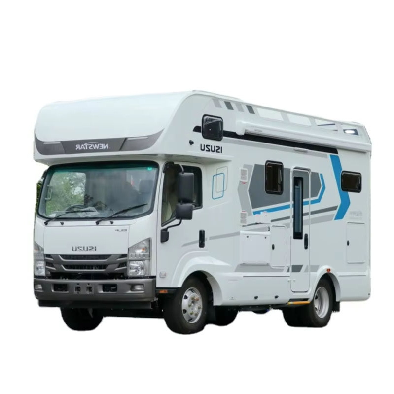 Isuzu 700P New Camper Van Dengan 5.2L Diesel Engine Light Interior Untuk Mendaki Gunung Dan Menyeber
