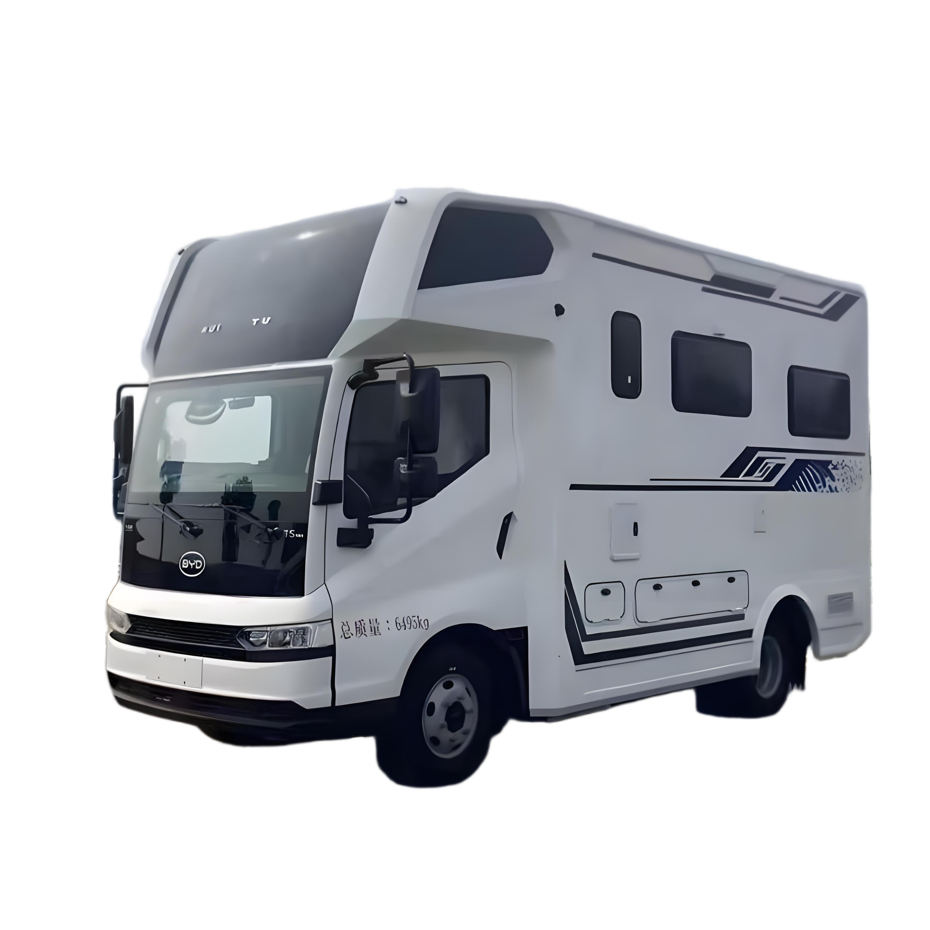Reka Bentuk Mewah Dua Lantai BYD Hybrid Family Touring Car RV Motor Home Untuk Dijual