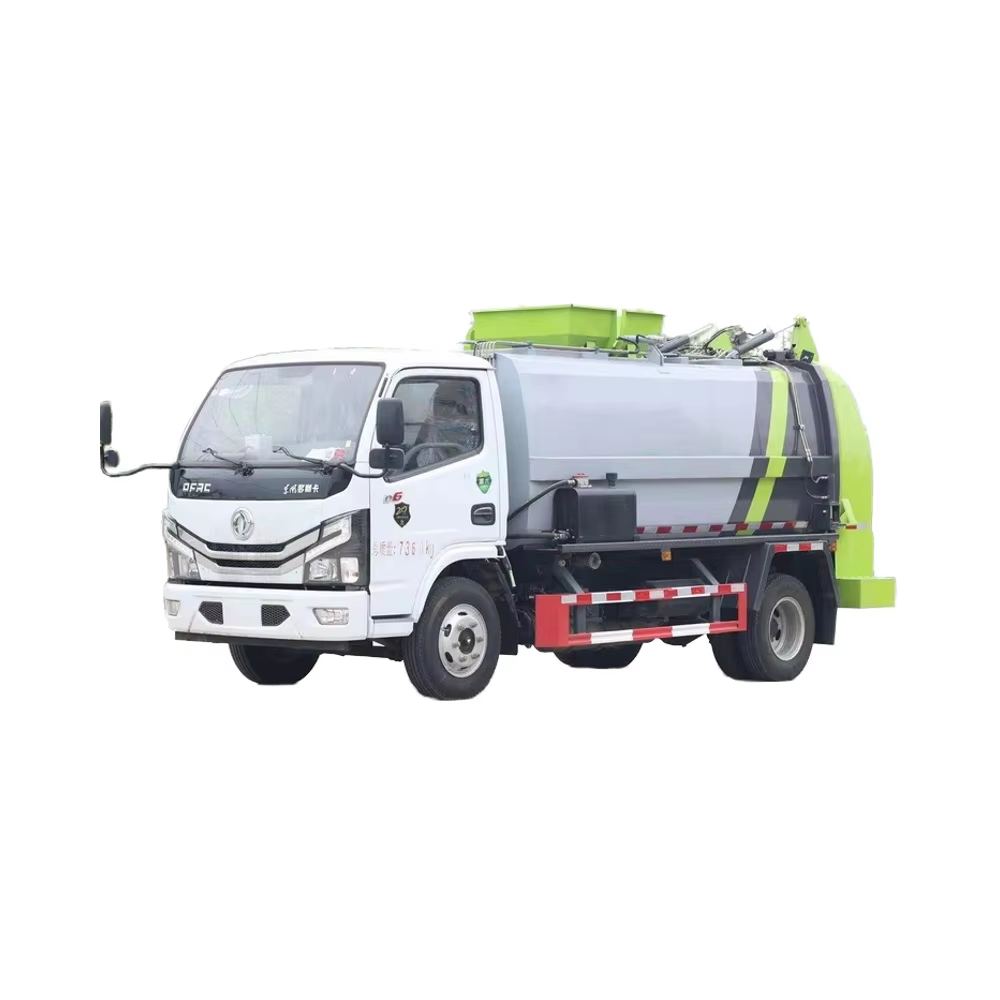 Dongfeng D6 7.5-Cubic-Meter Diesel Fuel Compactor Dapur Sampah Lori Sampah Untuk Kumpulan Sampah Mak