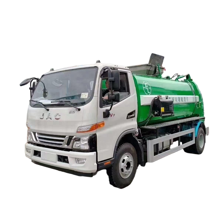 JAC Mesra Ekologi 8-Kubik-Meter Dapur Kecil Sampah Truk Diesel 4x2 Bekalan Langsung Untuk Restau