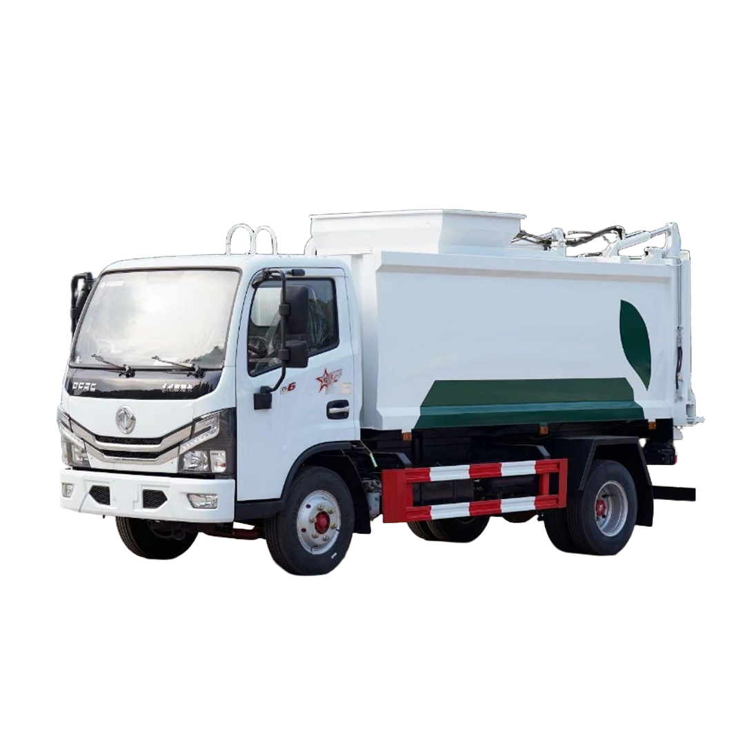 Dongfeng 8CBM Manual Kompresi Sampah Truk Reka Bentuk Bukti Kebocoran Side-Loading Perbandaran / Dom