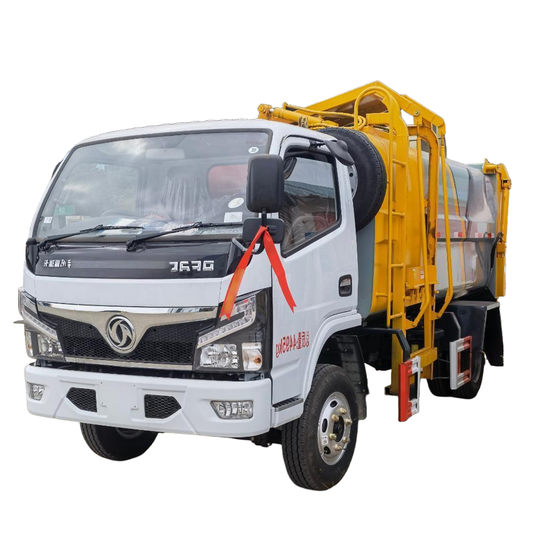 Dongfeng 5-Cbm Automatik Diesel Sampah Truck 4x2 Drive Wheel Factory-Direct Side-mounted Bucket Goo