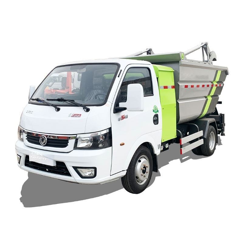 Dongfeng Sepenuhnya Disegel Elektrik Sampah Pemindahan Trak Keadaan Baru Manual Penghantaran Bahan A