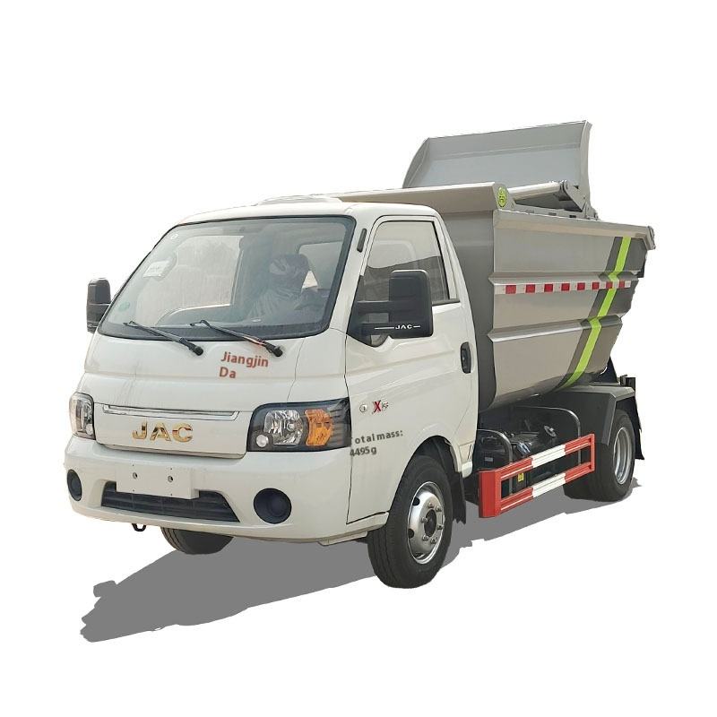 JAC Diesel Backmounted Bucket Dump Truck Manual 4x2 Digunakan Untuk Kumpulan Sampah Pemampatan Kesih