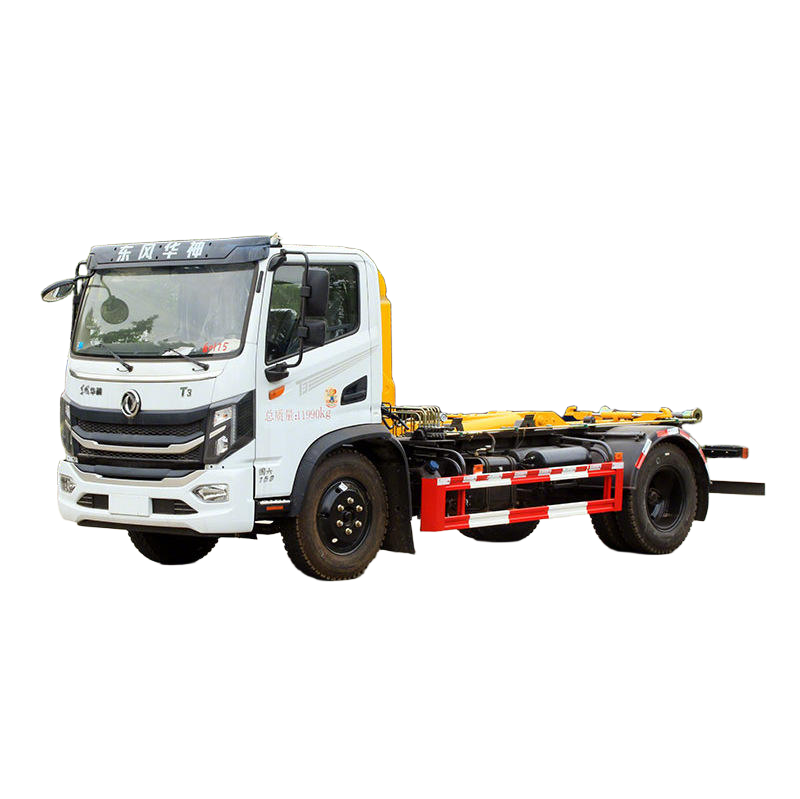 Dongfeng Kecil Furui Ka Biru Plat Pembinaan Trak 5-6 Meter Kubik Belakang Loader Cangkuk Lengan Samp