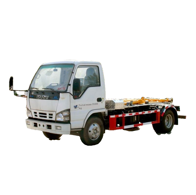 Isuzu 4x2 Manual Hook Lift Sampah Truck 5 Kubik Belakang Loader Pembersihan Kesihatan Perbandaran Di