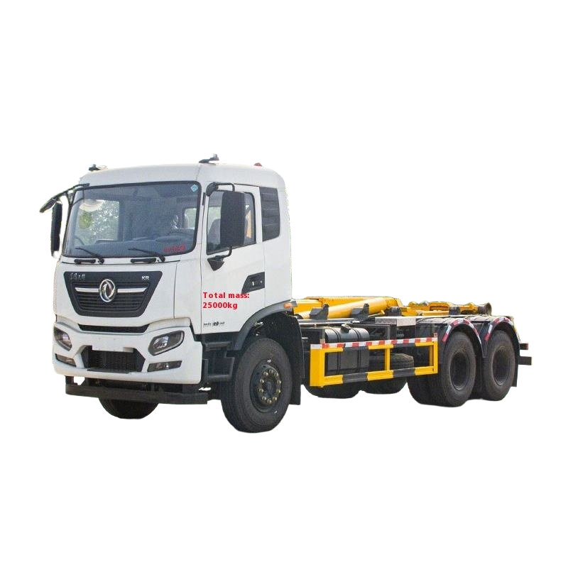 Dongfeng Tianjin 18-Square Rear Double-Bridge Hook-Arm Sampah Trak 6x4 Self-Hauled Roll Boleh En