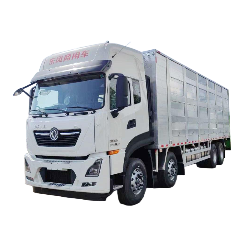 2025 Baru Dongfeng 8x4 Haiwan Trak Pengangkutan Kendaraan Pengangkutan Ternakan Trak Kargo Ternakan 