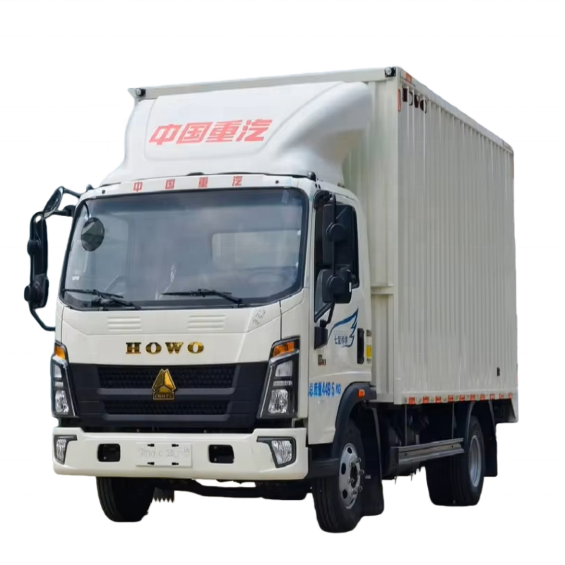 Howo 4X2 Baru Diesel 6 Ton Kotak Trak Pengangkutan Untuk Penghantaran Barang Runcit Kanan Steering A