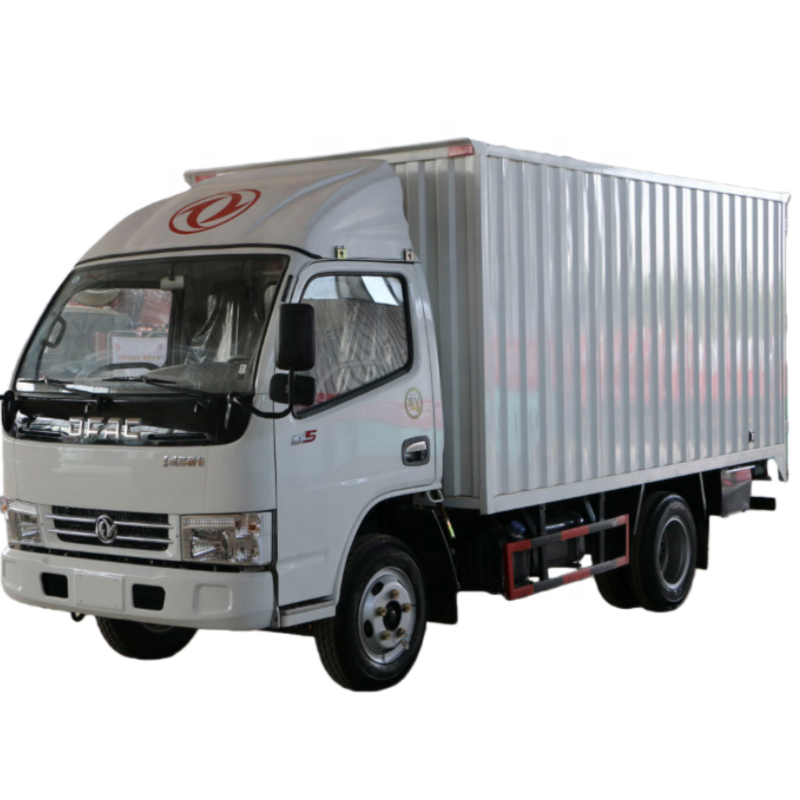 Lori Kotak Baru Dongfeng 4X2 Diesel Baru Euro 3 Standard Pelepasan, Memuatkan 3-5 Ton Barang Kilang 