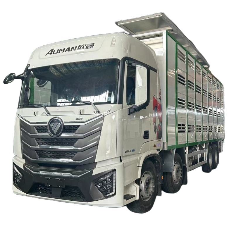 FOTON 8 * 4 Trak Pengangkutan Babi Treler Pengangkutan Ternakan Aluminium Alloy Ternakan Trak Babi B