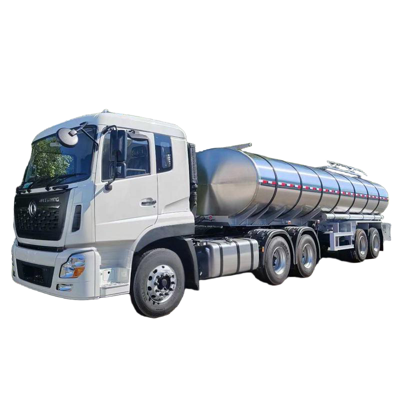 2-paksi Susu Segar Pengangkutan Semi-treler 28m&sup3; Susu Trak 28000L Keluli Tahan Karat Susu Tangk