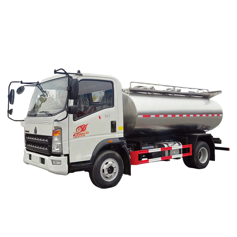 Sinotruk Howo 4X2 Truk Susu 5000L Truk Tanker Susu 5m&sup3; Bir Susu Segar Dan Truk Pemindahan Jus F