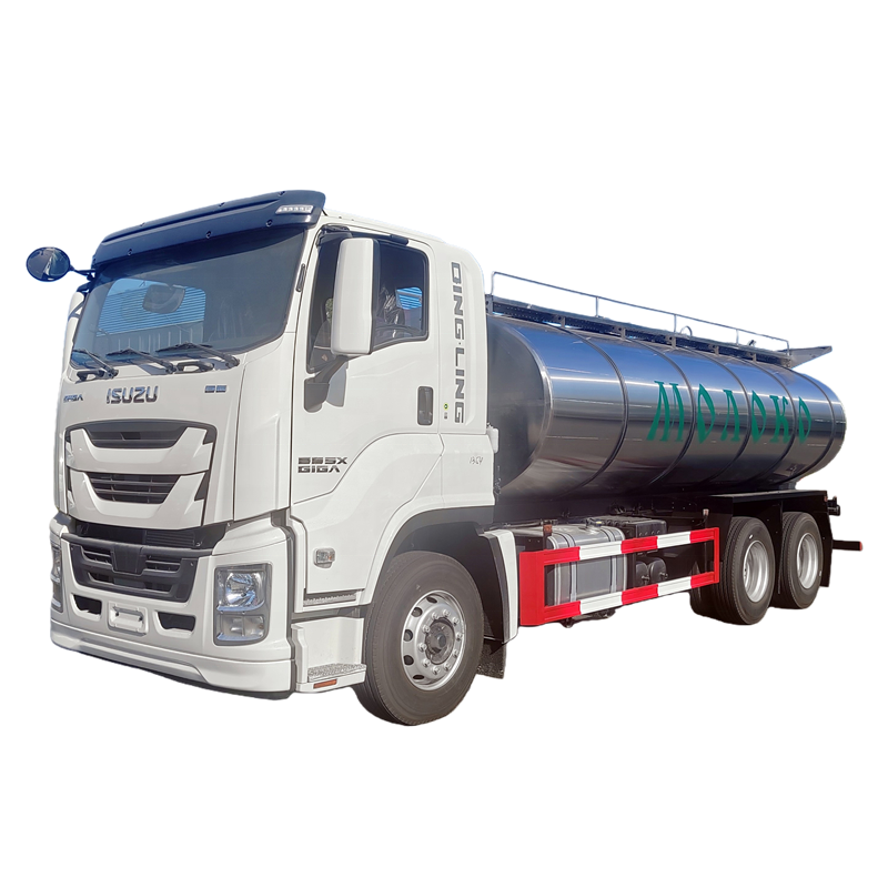 Jenama Baru 1SUZU FVR 6X4 20000L Trak Tanker Susu 304 Keluli Tahan Karat Bir Susu Segar Dan Tangki J