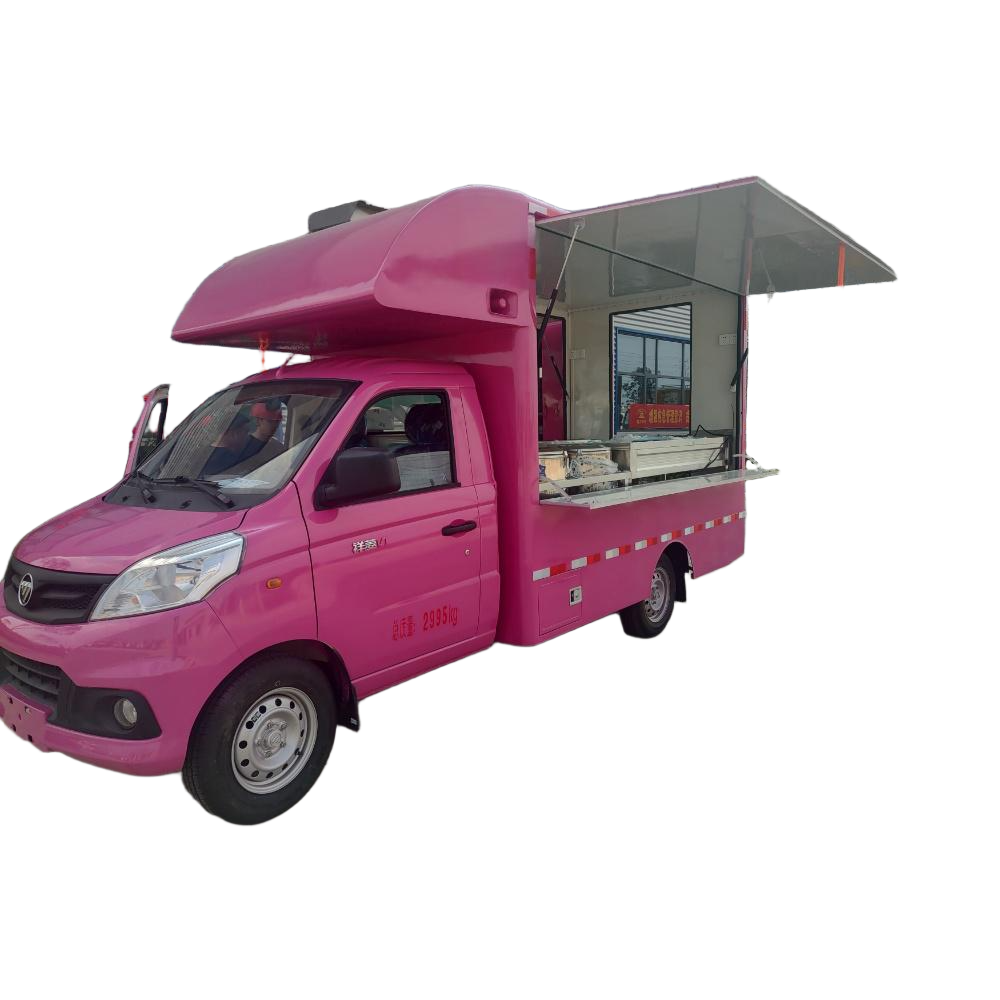 Foton Truck Food Mini Mobile Food Cart Trailer Mobile Pizza Food Truck Dengan Peralatan Untuk Dijual