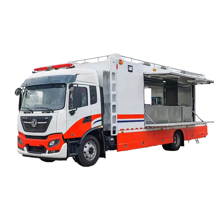 7m Trailer Panjang Truk Makanan Cepat Mudah Alih Trailer Truk Makanan Besar Digunakan Untuk Vending 